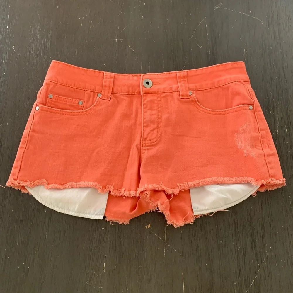 Forever 21 Orange Jean Shorts
